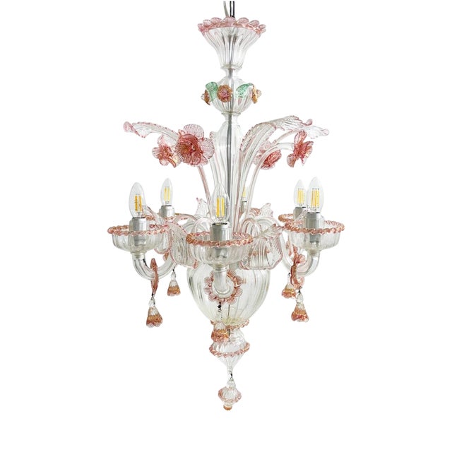 Vintage Chandelier in Murano Glass, 1950s For Sale