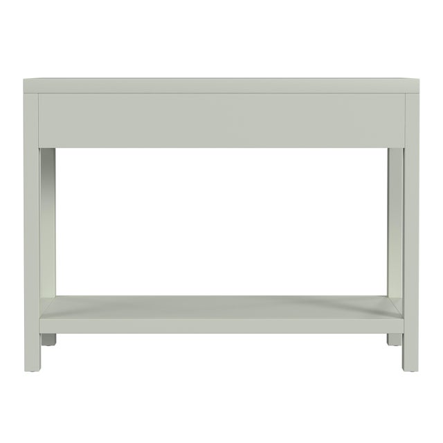 Nora 40 in. W Rectangular Wood 2 Drawer Console Table with Lower Open Shelf, Sage Green For Sale In Chicago - Image 6 of 8