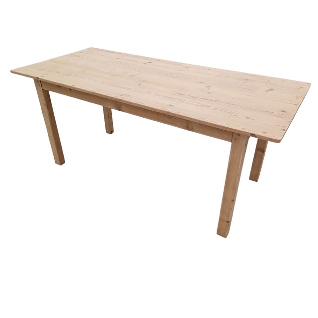 French Norman Farmhouse Table in Fir, 1970 For Sale - Image 4 of 4
