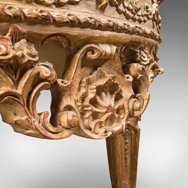 1980s Large Vintage Continental Marble Circular Table For Sale - Image 9 of 13