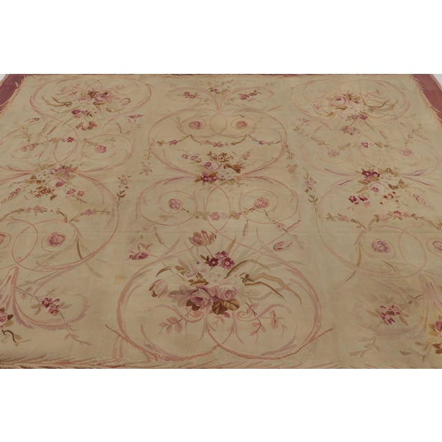 Traditional Vintage French Aubusson Rug With Rose Garlands by Rug & Kilim, France, 1950-1959 For Sale - Image 3 of 9