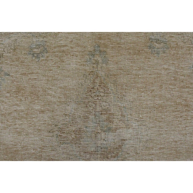Tabriz Rug 9’4” X 12’5” Beige Wool Vintage Distressed Hand-Knotted Carpet For Sale - Image 10 of 15