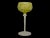 Vintage Val Saint-Lambert Hock Wine Glass Cut to Clear Crystal Roemer Chartreuse Yellow Signed For Sale In Sacramento - Image 6 of 11