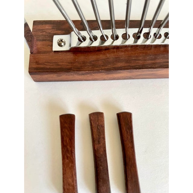 Mid 20th Century Mid-Century Modern Rosewood Appetizer Sticks For Sale - Image 5 of 7