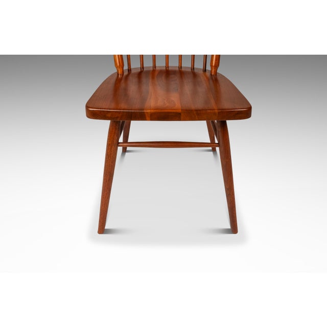 Set of Four (4) Mid-Century Modern Windsor "Centennial" Dining Side Chairs in Solid Walnut Attributed to Kipp Stewart for Drexel, Usa, C. 1960's For Sale - Image 14 of 18