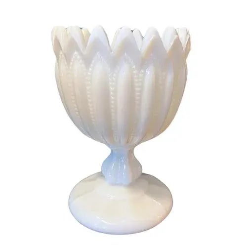 Superb French chalice vase made from milk glass in the early 1900’s. It’s attributed to the prestigious french maker...