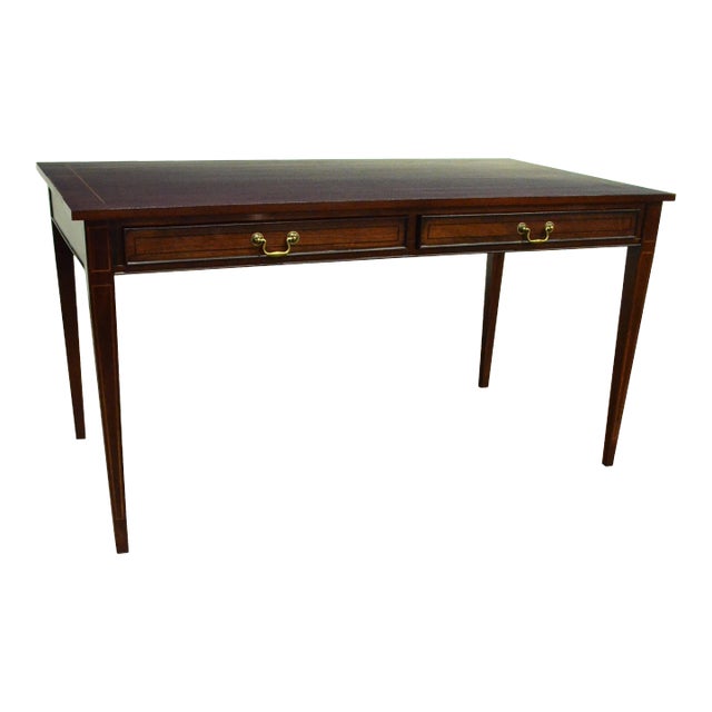 Mahogany Hepplewhite Writing Desk by Leighton Hall. Made-To-Order For Sale