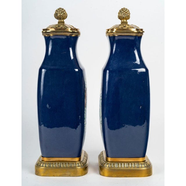 Samson Porcelain Vases with Gilt Bronze Mounting, Early 20th Century, Set of 2 For Sale - Image 4 of 9