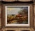 Cows at a Watering Hole in a Farm Landscape-19th Century Oil Painting For Sale - Image 9 of 9