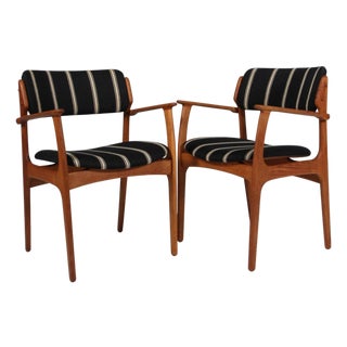 Vintage Chairs by Erik Buck, 1960s, Set of 2 For Sale