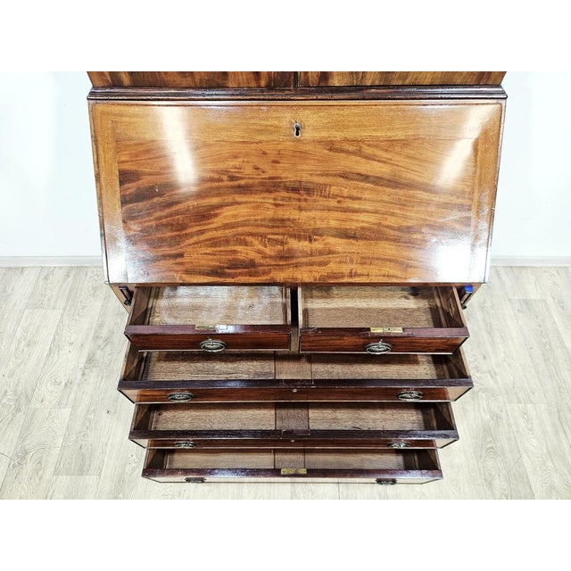 Victorian Mahogany Secretaire with Library For Sale - Image 15 of 18