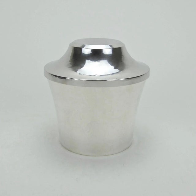 Art Deco American Sterling Silver Covered Box by Marie Zimmermann, Circa 1920 For Sale - Image 3 of 9