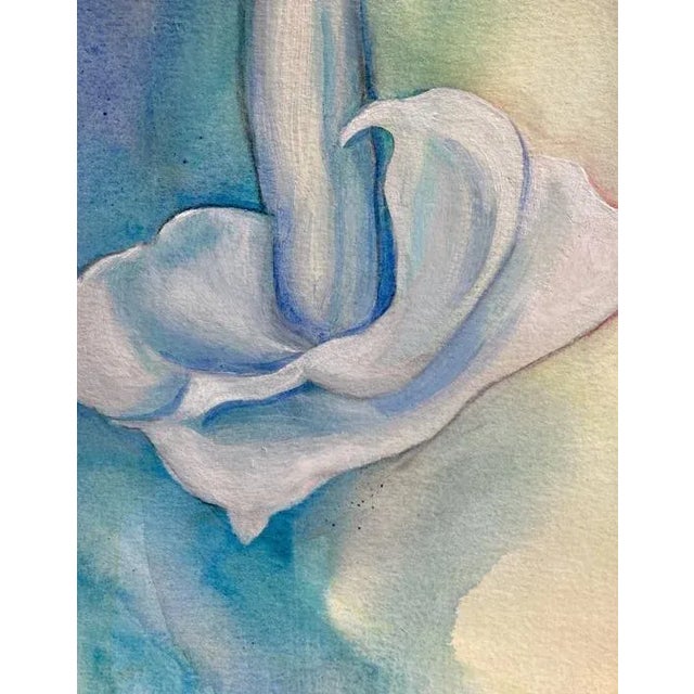 Floral Original Painting, "Nicotiana I" Contemporary Expressionist Style Botanical Oil Painting For Sale - Image 4 of 7