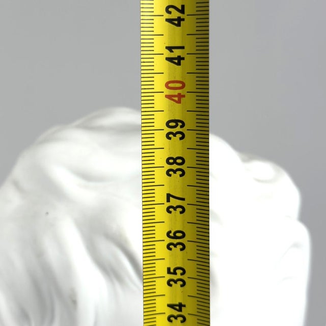 Sculpture Bust of a Child in Biscuit Porcelain from C. Tharaud, Limoges, 20th Century For Sale - Image 11 of 12