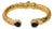 Cleopatra Sapphire Stone & Gold Cuff Chunky Bracelet For Sale