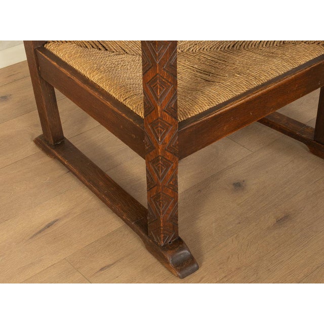 Wood Vintage Brutalist Wooden Armchair For Sale - Image 7 of 8