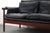 Mid-Century Modern Illum Wikkelsø by Koefoed's Møbelfabrik Teak and Black Leather Sofa For Sale - Image 3 of 8