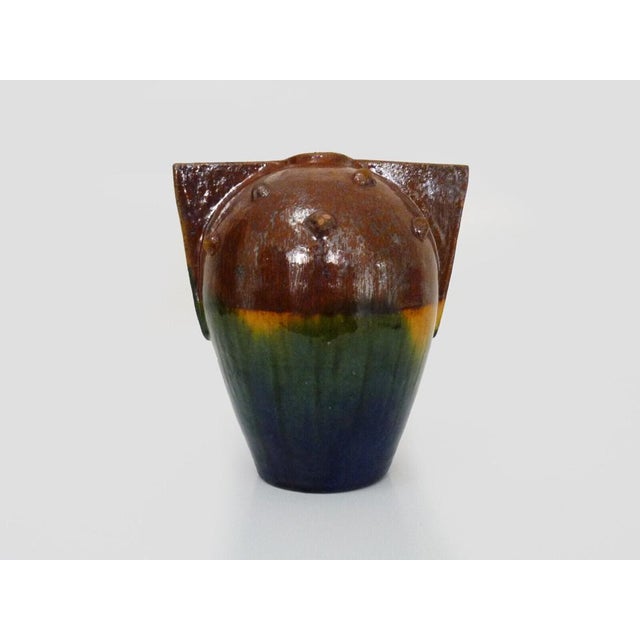 Warm-Flamed Sandstone Vase, 1980s For Sale - Image 11 of 11