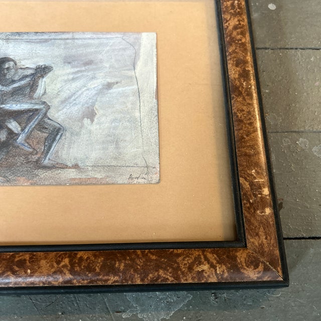 Abstract Expressionism 1970’s Abstract Expressionist Dancing Figures Watercolor Painting / Drawing For Sale - Image 3 of 4