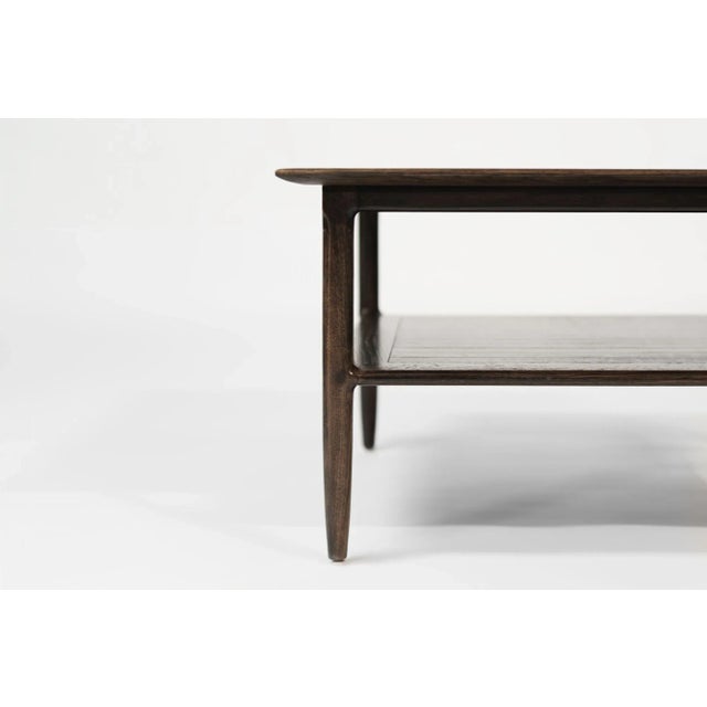 Burnt Umber Set of Mid-Century Oak Coffee Tables in Espresso, C. 1950s For Sale - Image 8 of 11