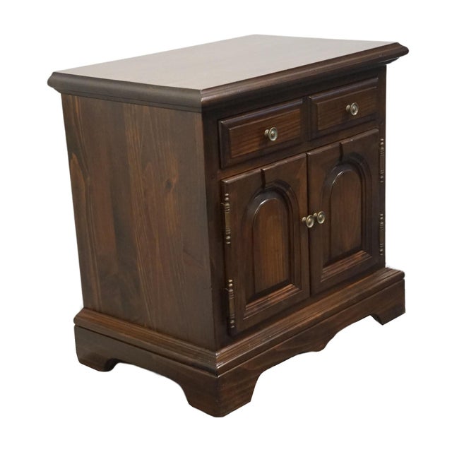 Kling Furniture Co. Kling Colonial Solid Pine Rustic Americana 26" Cabinet Nightstand 32-5016-205 For Sale - Image 4 of 15