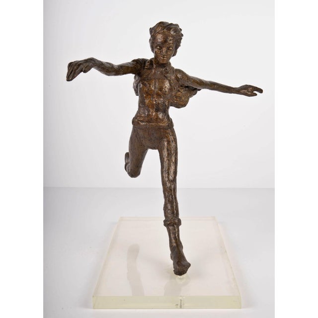 1980s 1980s Victor Salmones Bronze Nude Sculpture “Shirts-Tails” Signed Edition 4/10, Mexico For Sale - Image 5 of 8