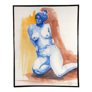 Vintage Watercolor Nude Study 3