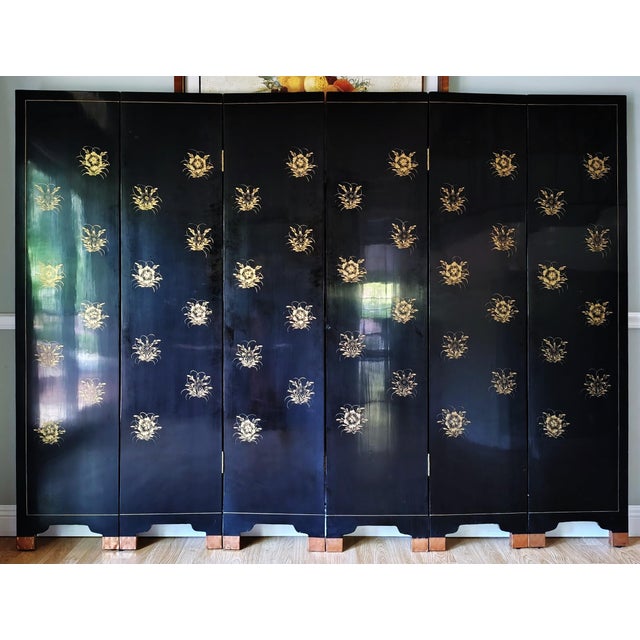 Mid 20th Century Chinese Export Six Panel Carved Soapstone Coromandel Screen For Sale - Image 18 of 18