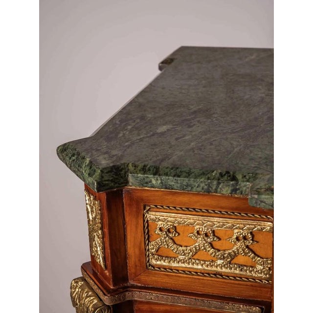 Neoclassical Secretary with Marble Top For Sale - Image 4 of 13