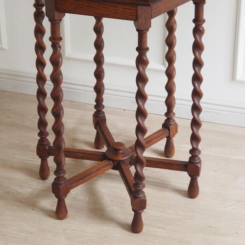 Antique Baroque Style Side Table with Twisted Columns, 1890 For Sale - Image 13 of 14