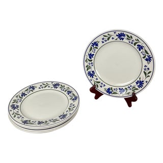 Dinner Plates with Flower Pattern from Churchill, England, 1970s, Set of 6 For Sale