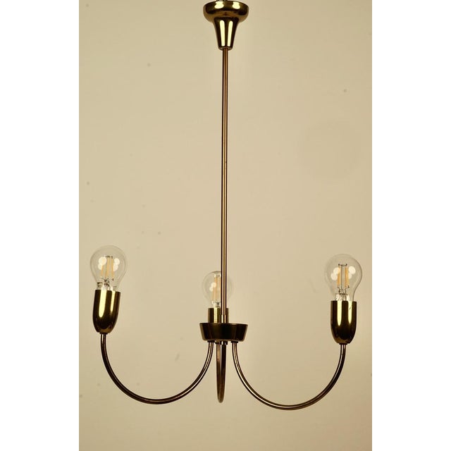 Mid-Century Modern Brass Pendant Lamp from Rupert Nikoll, Austria, 1957 For Sale - Image 11 of 13