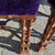 Traditional Pair of English Aesthetic Movement Walnut X-Frame Stools With Turned Legs and Purple Velvet Upholstery, Late 19th Century For Sale - Image 3 of 7