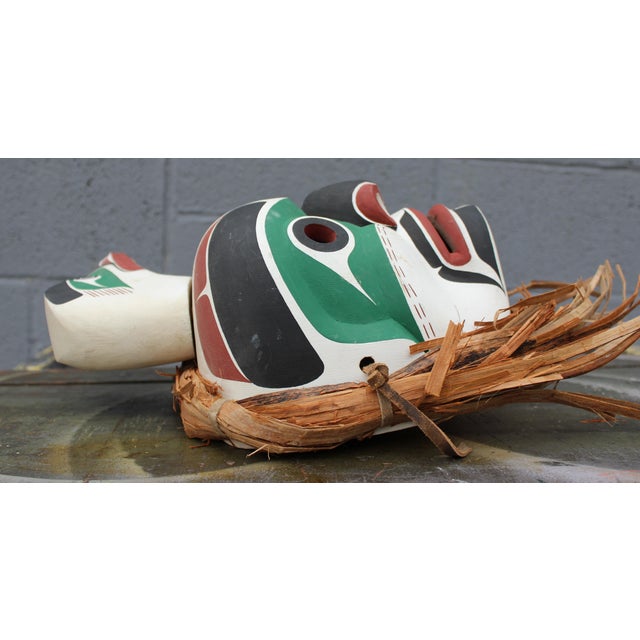 Pacific North West Carved Wood Indian Mask For Sale In Los Angeles - Image 6 of 6