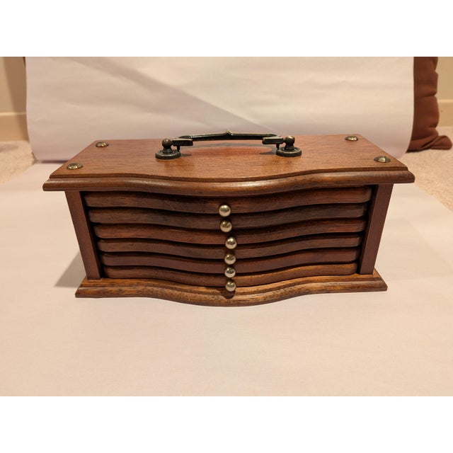 Authentic 1960s/1970s mid-century multi-functional barware set. Includes 6 individual personal snack trays that store...