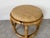 Wood Vintage Coastal Bamboo & Woven Wicker Round Ottoman For Sale - Image 7 of 12