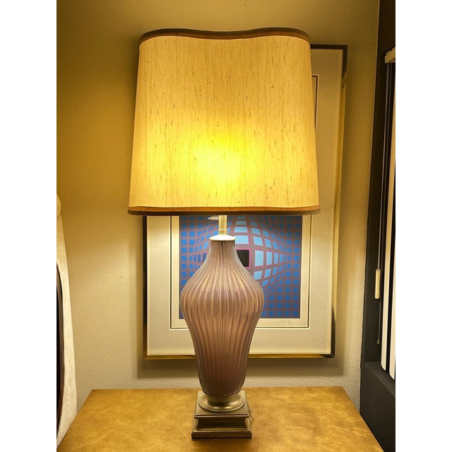 Glass 1980s Large Murano Glass Lamp by Marbro For Sale - Image 7 of 12