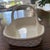 Vintage White Ceramic Basket-Weave Serving Basket For Sale - Image 4 of 5