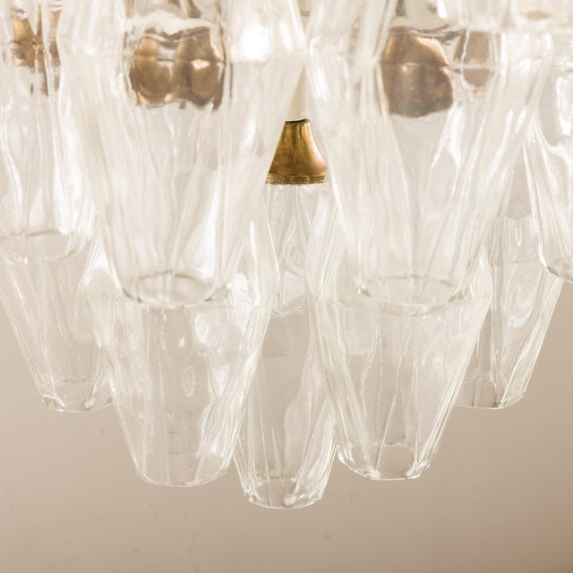 Gold Poliedri Chandelier by Carlo Scarpa for Venini, Italy, 1960s For Sale - Image 8 of 13