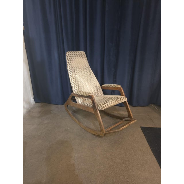 1960s Rocking Chair by Krásná Jizba for Uluv, 1960s For Sale - Image 5 of 7