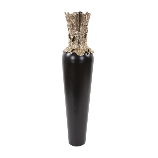 The Black Zetian Vase, Tall - Care Instruction : Wipe Clean Finish : Hand Crafted Shape : Other