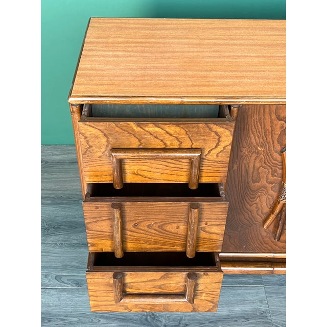 Wood 1970s Mid-Century Sideboard in the Style of Adrien Audoux and Frida Minet For Sale - Image 7 of 11