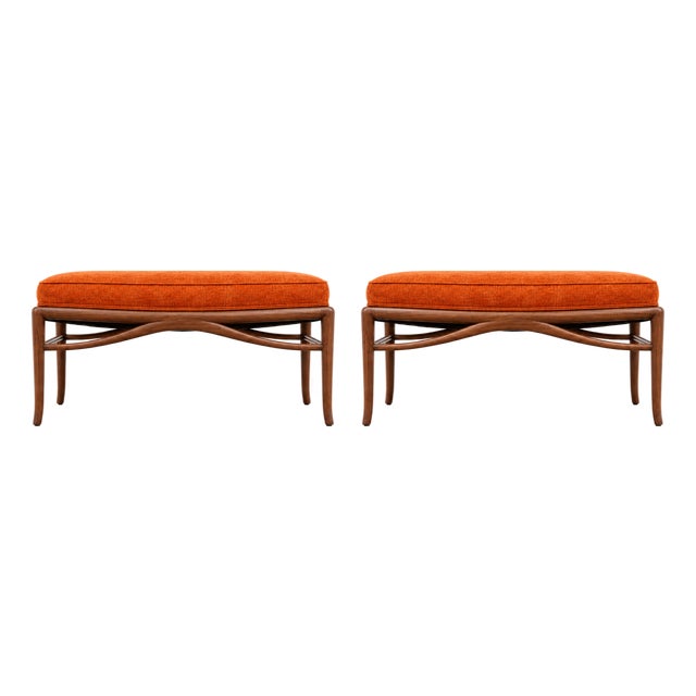 Mid Century Modern Ottomans - Pair For Sale