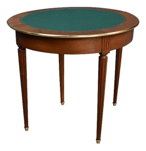 Early 20th Century Louis XVI Mahogany Half-Moon Games Table