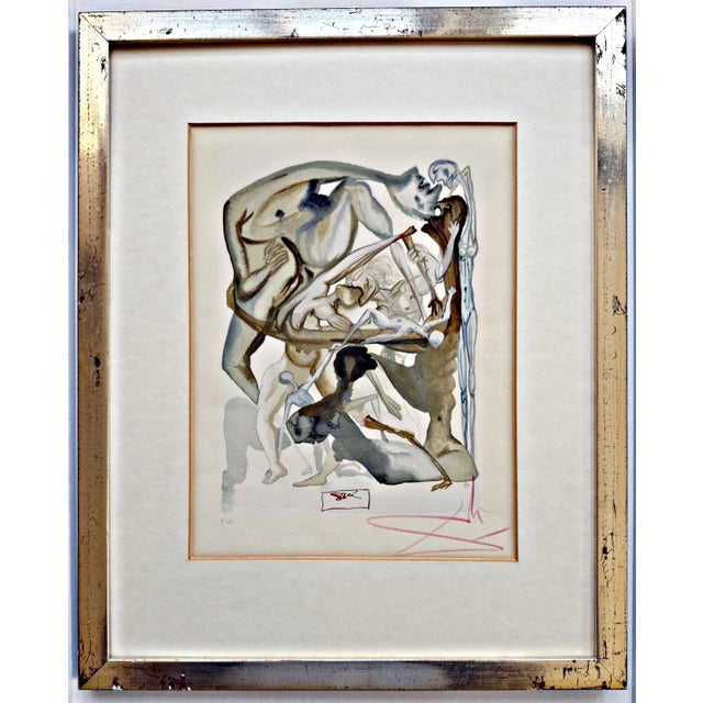 Salvador Dali, In Dark Limbo from Divine Comedy by Dante Alighieri 1963, 1963, Lithograph For Sale - Image 6 of 6