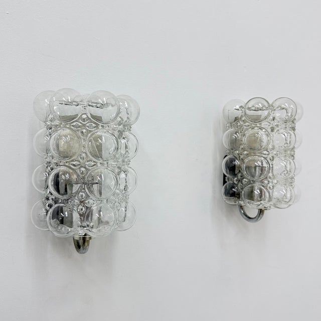 Metal Bubble Glass Wall Lamps by Helena Tynell for Limburg, Germany, 1970s, Set of 2 For Sale - Image 7 of 18