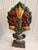 Forest Green Late 20th Century Folk Art Papier-Mâché Floral Mantel Garnitures - A Pair For Sale - Image 8 of 10