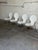 Mid 20th Century Mid 20th Century Set of 4 Danish Modern White Stacking Dining Chairs Mid Century Chrome Chairs For Sale - Image 5 of 11