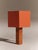 Red travertine large roma 1 square table lamp by nassi dimensions: w 40 x d 40 x h 85 cm. Materials: fine cotton lining,...