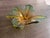 1950s Vintage Murano Blown Glass - Green and Yellow Leaf Bowl For Sale - Image 5 of 9
